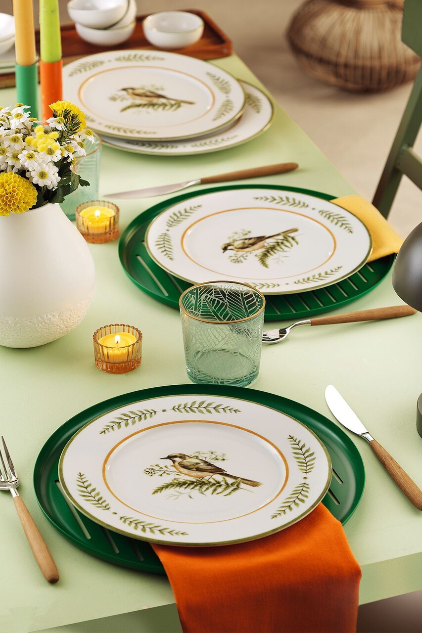 Set platouri servire desert, Hermia, 710KTP3765, Verde - imagine 3